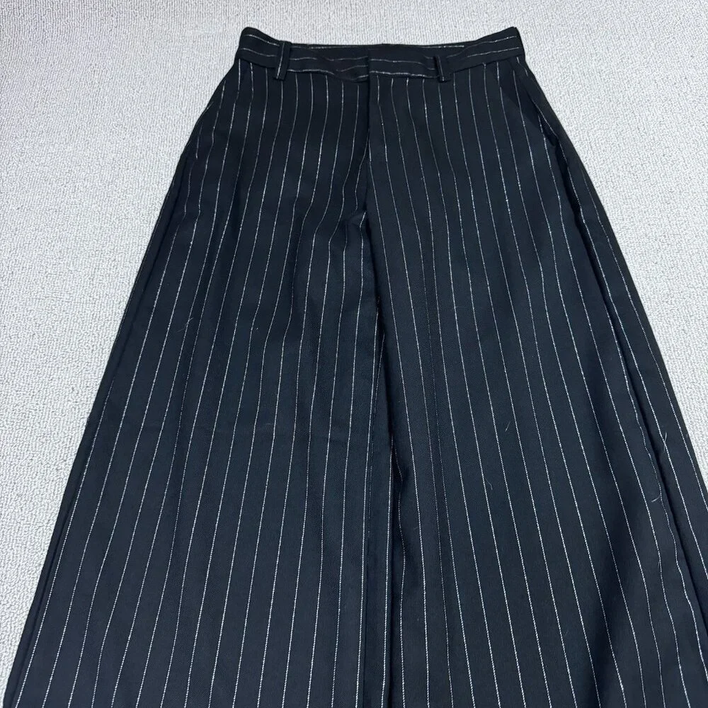 Gap Pants Black Pinstripe Pockets Women’s Size 4 Petite - Picture 6 of 12